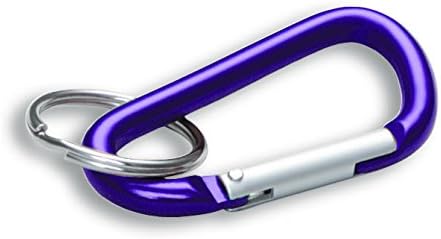 Miniatura 3 de Lucky Line Juego de mosquetón grande de aluminio de 3-18 pulgadas, llavero resistente en forma de C a presión, llavero niquelado, peso ligero y