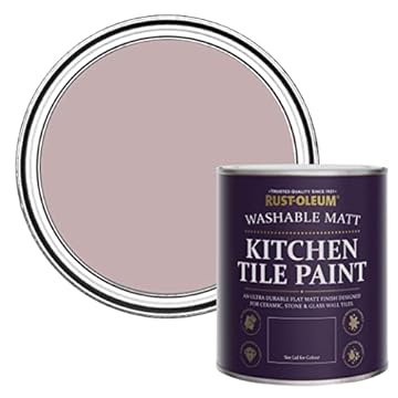 Rust-Oleum Pink water resistant Kitchen Tile Paint in Matt Finish - Little Light 750ml