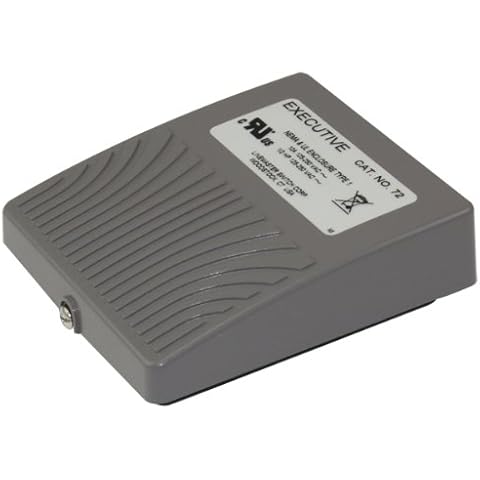 Linemaster 74 Executive Foot Pedal Rocker Switch, Each Side DPDT, Momentary, No Guard, Medium Gray Cover