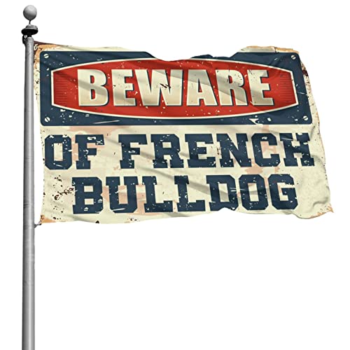 Drapeau bouledogue français déco chambre homme et studio étudiant format XXL 152x244cm