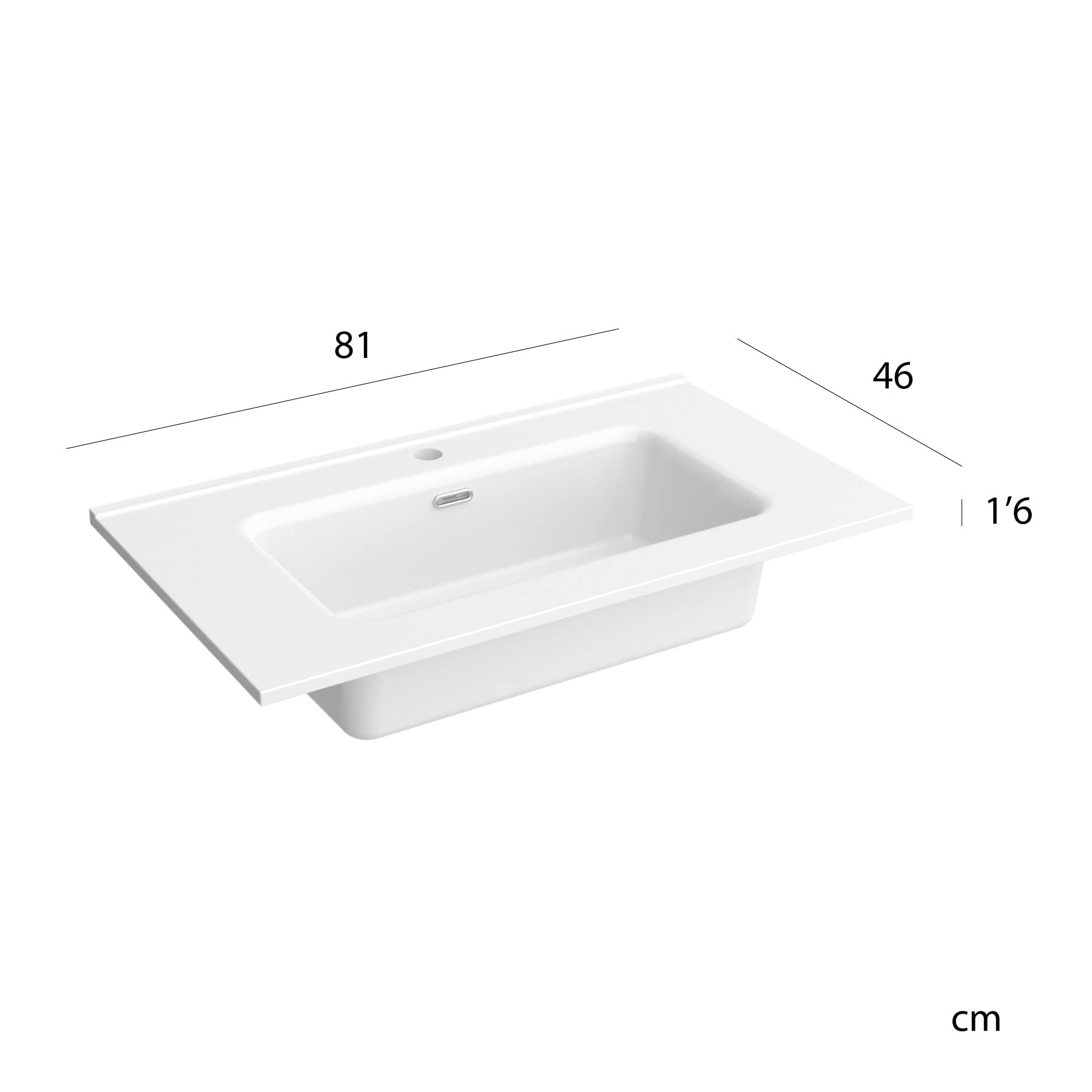 Mueble de baño Bequia 80 cm con Lavabo 100% montado de fábrica | Acabado Blanco Mate suspendido 2 cajones Cierre amortiguado Apertura con uñero | Lavabo Porcelana Blanca | Marca Salgar