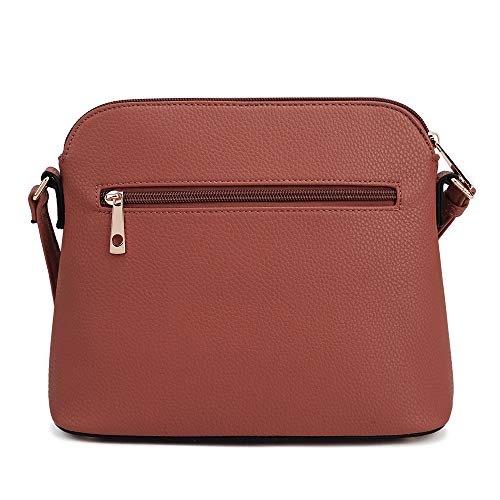 Image of SG SUGU Lunar Lightweight Medium Dome Crossbody Bag Shoulder Bag with Tassel | Zipper Pocket | Adjustable Strap