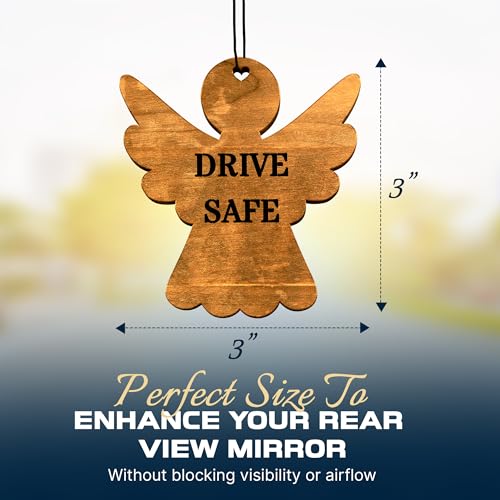 Image of Car Fragrance for 365 Days FreshWood Drive Safe Ornament ❘ Rear View Air freshener ❘ Mirror Car Hanging Ornament ❘ Gift Idea for Him ❘ Gift Idea for Her ❘ Hand Made Car Essential