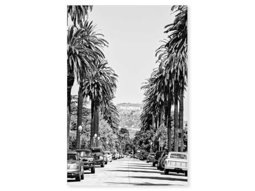 Hexoa Affiche Paysage Los Angeles Beachwood Drive - Made in France - Affiche Seule 40x60