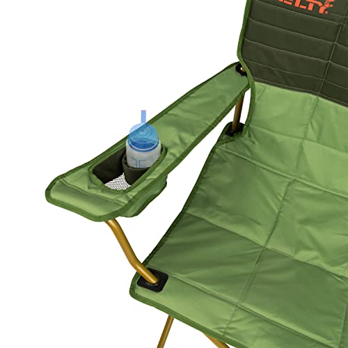 Kelty Low Loveseat Oversized 2-Person Heavy Duty Folding Camp Chair, Double Seat for Soccer Games, Tailgating, Beach Days (Low Height/Dill)