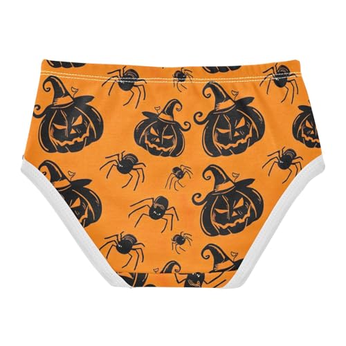 Halloween Black Pumpkins Witch Hats Panties for Girl Toddler Underwear Floral Cotton Funny Briefs Girls Undies 2t2