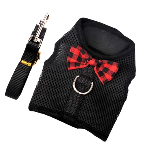 GANAZONO Atmungsaktives Hundegeschirr Satz aus Nylon für Kleine Haustiere mit Bequemem Brustgurt und Verstellbarem Modischem Design für Outdoor Ausflüge
