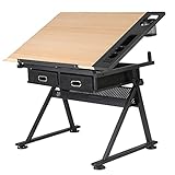 [Espace spacieux] : Un espace de travail spacieux de 86x60 cm, une grande table à dessin pour vous inspirer et une table de rangement à droite pour garder les gadgets à portée de main et garder votre bureau bien rangé.