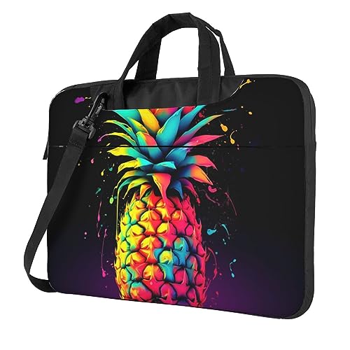 Sacoche bandoulière pour ordinateur portable avec grand sac d'ordinateur ananas