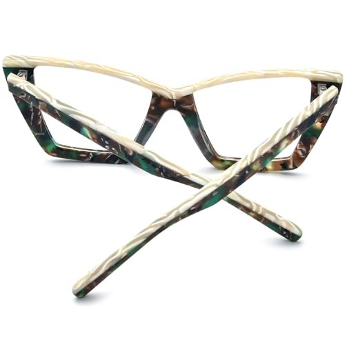Image of HEPIDEM Gradient Multicolor Acetate Glasses Frame Women Big Oversize Eyeglasses 2023 New Spectacles Eyewear