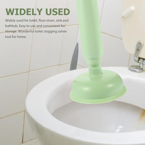 Desatascador de inodoro de acero inoxidable y ventosa de goma resistente de bano 6
