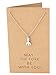quan jewelry Fork Jewelry Fashion Necklace, Get Well Soon & Good Luck Charm Gifts with Greeting Card
