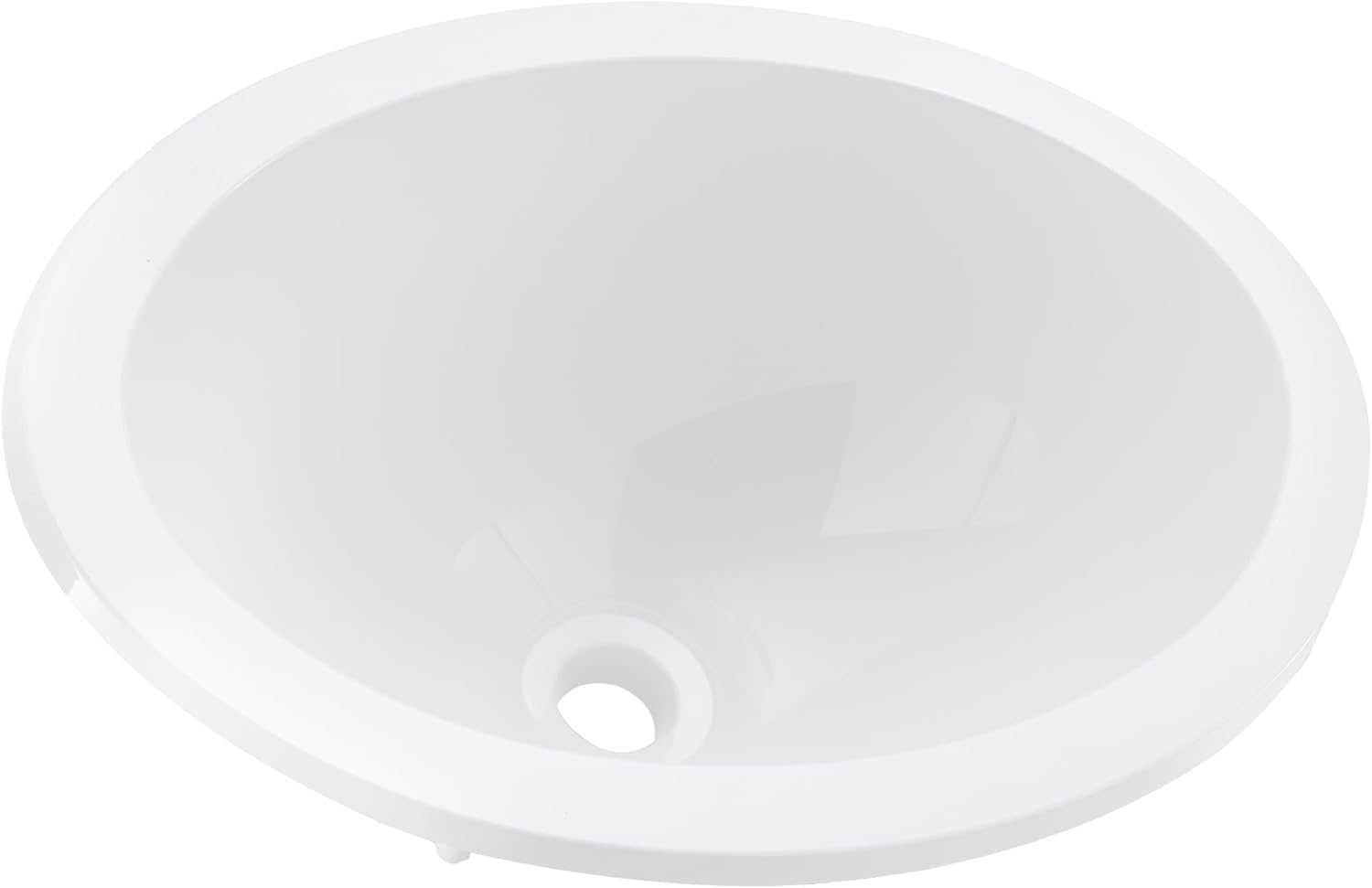 ToughGrade Single Bowl RV 13-3/4" Long x 10-3/8" Wide Bathroom Sink (White/Parchment) (White)