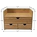 Sorbus Bamboo Desk Organizer - 3-Tier 100% Bamboo Desktop Organizers – Mini Bamboo Desk Drawer Tabletop Storage Box Countertop Organization 3 Drawers & Shelf - Office, Makeup Vanity, Fully Assembled