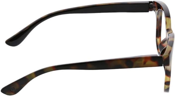 Peepers by PeeperSpecs Women's Grandview Soft Square Blue Light Blocking Reading Glasses, Tortoise, 50 + 2