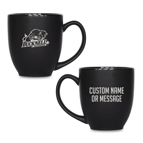 Image of Rico Industries NCAA Primary 15-Oz Personalized Matte Black Bistro Mug - for Hot or Cold Drinks