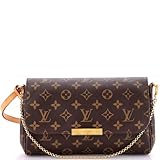 Louis Vuitton, Pre-Loved Favorite Handbag Monogram Canvas MM, Brown