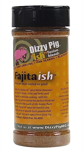 Dizzy Pig ish Fusion Fajita-ish Mexican Seasoning (8oz Shaker) - Seasons 30+lbs of Food - Hand Made in the USA - MSG Free, Gluten Free