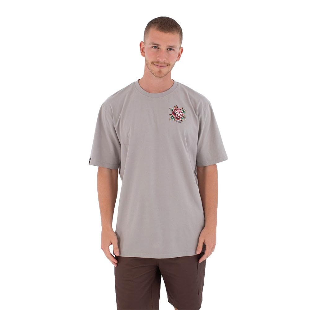 Hurley Mens Short Sleeve Tattoo Trudy Tiger T-Shirt, Grey, M EU