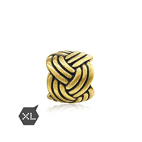 CHOW SANG SANG 999 24K Solid Gold Noir Pineapple Knot Charm Bracelet for Men & Women 92301C2