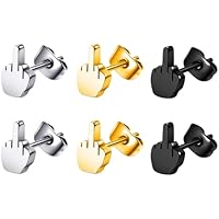 YSJCHEBS Pack De 6 Pendientes Estilo Punk, Pendientes De Moda,