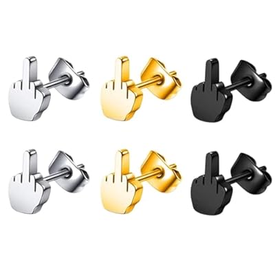 YSJCHEBS Pack De 6 Pendientes Estilo Punk, Pendientes De Moda, Pendientes Simples, Pendientes Creativos, Pendientes De Acero Inoxidable, Accesorios De Ropa, Unisex | Ya disponible en tu tienda friki favorita! En mundofriki.es!