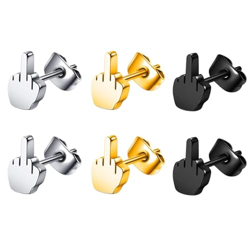 YSJCHEBS Pack De 6 Pendientes Estilo Punk, Pendientes De Moda,