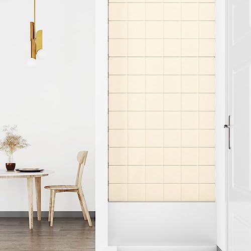 VidaXL Pannelli Murali 12 pz Crema 90x15 cm