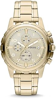 Fossil Men's Dean Quartz Stainless Steel Chronograph Watch, Color: Gold (Model: FS4867IE)