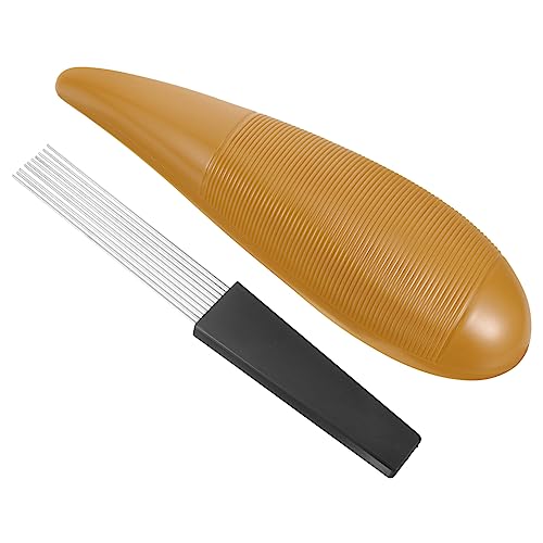 GALPADA 1 Set Guiro Percussion Instrument for Beginners Educational Music with Scraper Portable Cylinder Guiro for Enhance Musical Skills and Creativity