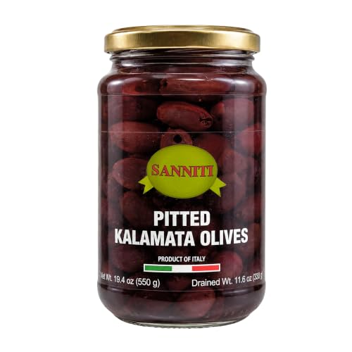Sanniti Italian Kalamata Pitted Olives, 19.4 oz (550 g) –