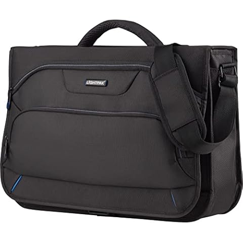 Lightpak Messengerbag SOLAR, Tragetasche aus Polyester, Business Umhängetasche mit Organizer-Fach Hand Luggage 43 Centimeters 9 Black (Schwarz) Cover