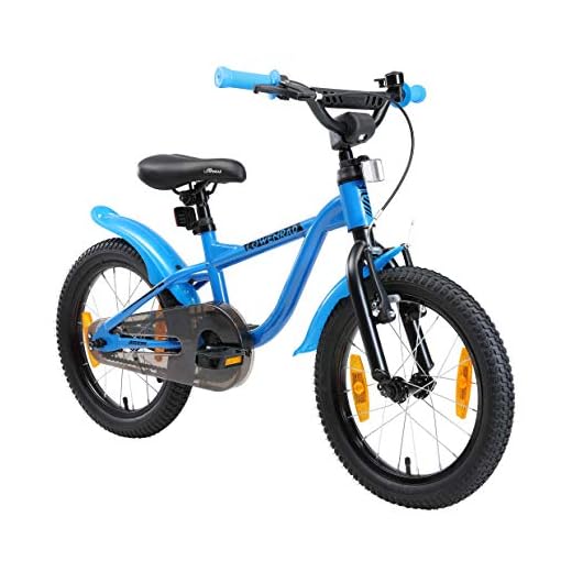 LÖWENRAD Bicicleta Infantil para niños y niñas a Partir de 4-5 años | Bici 16" Pulgadas con Frenos | Azul
