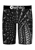 Ethika Men’s Boxer Brief, Knee Length, 4-Way Stretch Performance Underwear with Graphic Prints – BMR Web Weaver (AST, XL)