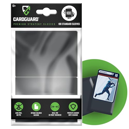 CardGuard Premium Clear Card Sleeves, 100ct – Standard Size Penny Sleeves for Pokémon, Sports Cards, Baseball, Football, and Collectible Trading Cards – Acid-Free, PVC-Free, Durable Protection, Black