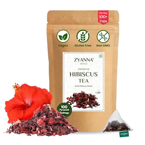 Image of Zyanna 3 in 1 Combo - 60 Tea Bags | Butterfly Pea Flower - 20, Hibiscus - 20, Chamomile - 20 Pyramid Teabags | 100% Natural - Caffeine Free - Herbal Green Tea - Flower Based | For Skin Glow & Sleep