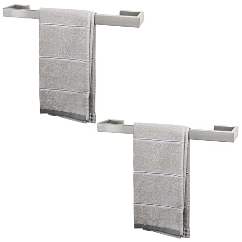 Tocten Bath Towel Rack - 2 Pack Square Base Thicken Sus304 Stainless Steel Towel Bar For Bathroom cover
