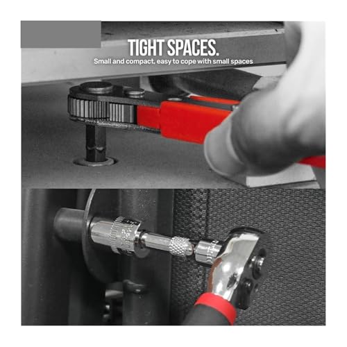 Set de herramientas manuales 1/4 3/8'' con llave de torque miniatura 4