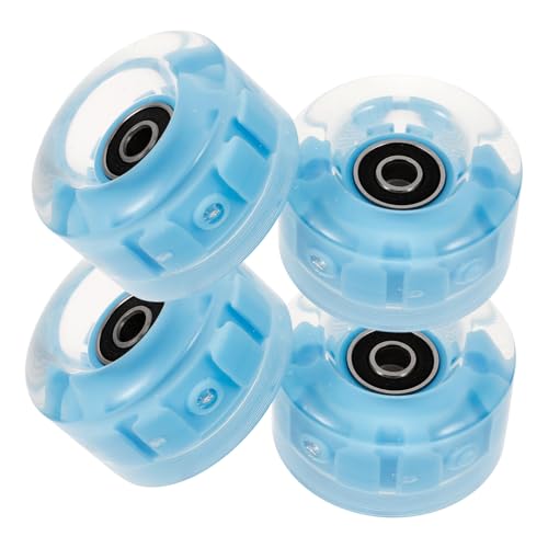 ifundom 4pcs Light Up Roller Skate Wheels High Elasticity Indoor Skating Accessories with Built Bearings Easy to Install for Smooth Sliding and Balance