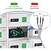 Cellphone Charging Station, 12 Slots Cellphone Locker with Combination Lock Phones Storage Pocket with 3 in 1 Charging Ports for Most Phones, for Office Classroom Conference Rooms