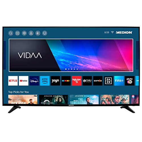 MEDION X16516 (MD 30095) 163,9 cm (65 Zoll) UHD Fernseher (Smart-TV, 4K Ultra HD, HDR10, VIDAA Store, Netflix, Prime Video, Disney+, HbbTV, PVR, Bluetooth)