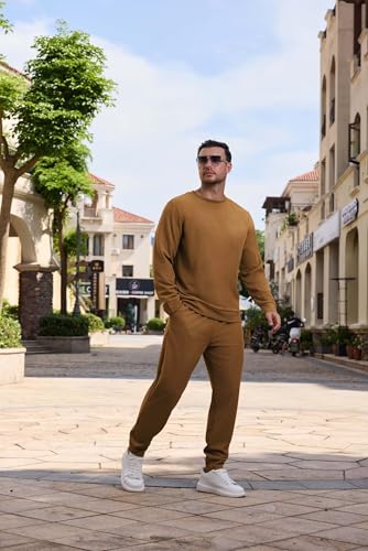 Mens Tracksuit 2 Piece Sweatsuits Sets Long Sleeve Pullover Sweatshirt and Pants Set Casual Jogging Outfits4