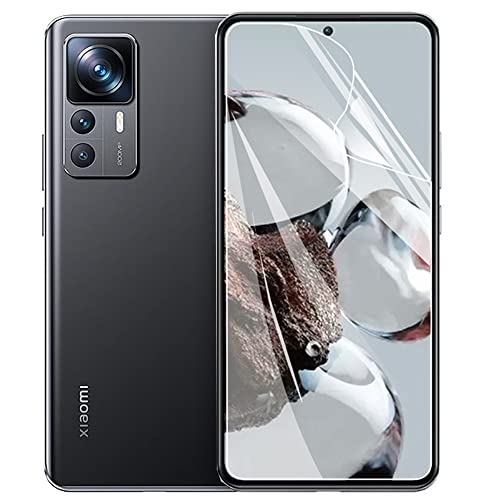 Snailcanfly 2 pcs películas de hidrogel para Xiaomi 12T Pro 5G 6.67' Protectores de pantalla de TPU Transparente flexible suave A prueba de explosiones NO vidrio templado