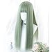 Produktbild Frauen Haar Perücke 70cm lange gerade hellgrüne Lolita nette synthetisches Haar Halloween Bangs Partei Cosplay Perücke Haarstücke
