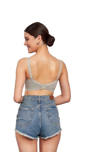 Image of Bralux Full Coverage Bra for Women Daily Use | Non-Padded Non-Wired Bra| Sweat Absorbent Seamless Bra | Replaceable Back Strap with Twin Hook Adjuster - 7002 Available in C & D Cup