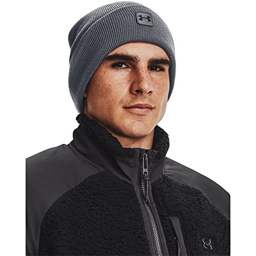Under Armour mens Halftime Cuff Beanie , (012) Pitch Gray / / Black , One Size Fits All