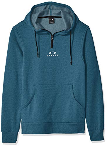 Oakley Men's Bark Half Zip Hoodie, Blue Coral Heather, XL