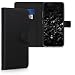 Produktbild kwmobile Hülle kompatibel mit LG Q60 - Kunstleder Wallet Case mit Kartenfächern Stand in Schwarz