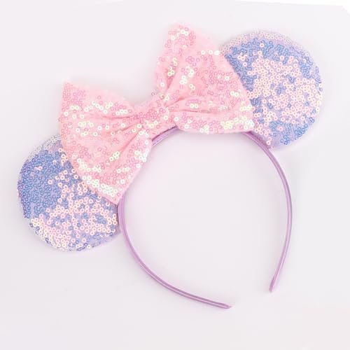 Image of DRESHOW Mouse Ears Bow Headbands Glitter Party Decoration Cosplay Costume for Women