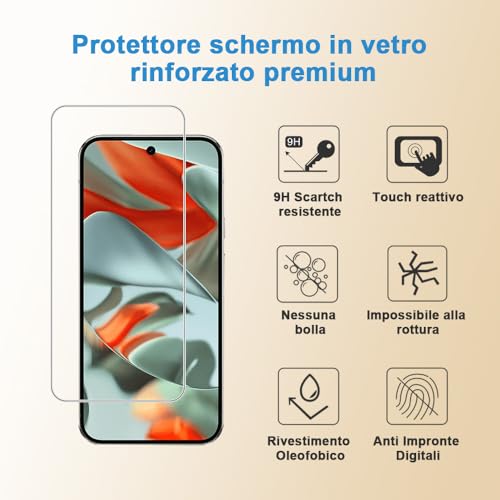 Shunwige Displayschutzfolie aus gehärtetem Glas, entworfen für Google Pixel 9 XL, gehärtetes Glas / Ausrichtungsrahmen / kratzfest / deckt nur den Anzeigebereich ab